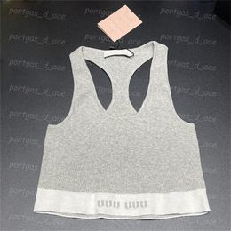 Cropped Women Tank Singlet Tops Elegant Contrast Colour Casual Singlets Sexy Cool Beach Holiday Knits Tops