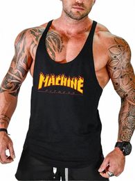 fitn Training Running Vests Gym Clothing Tank Top Mens Bodybuilding Muscle Sleevel Singlets Fi Workout Man Undershirt J9KN#