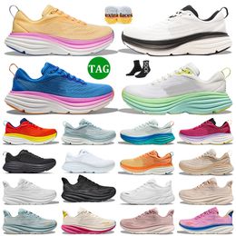 Designer Bondi 8 Running Shoes Womens Clifton 9 8 Triple Black White Pink orange Shock Absorbing Road Free People Summer Song Carbon X2 Mens Trainers Sneakers Dhgates