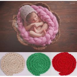 Blankets Cute Baby Pography Props Wool Born Sleeping Mats Twist Babies Carpet Plait Po Cushion Pad Swaddling