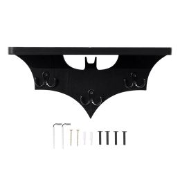 Holders Bat Shape Pictures Goth Style Solid Convenient Hanging Wall Shelf Keep Tidy Save Space For Bedroom With Hooks Smooth Practical