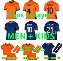 3XL 4XL 2024 Netherlands MEMPHIS European Cup 24 25 Holland jersey DE JONG VIRGIL DUMFRIES BERGVIJN Shirt AKE DE LIGT men kids kit football shirt Player version