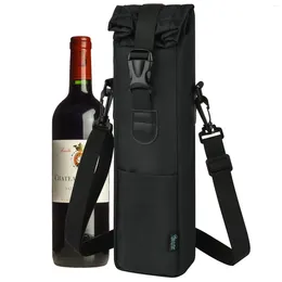 Storage Bags 2Pcs Outgoing Red Wine Bottle Bag Portable Box Waterproof And Dustproof With Shoulder Strap