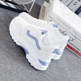 Casual Shoes Stylish Women Sports Walking Student Increasing 5CM Sneakers Youth Girls Cushioning Height Platform Breathable Trainers