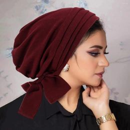 Ethnic Clothing Autumn Winter Velvet Beanies Women Muslim Hijab Inner Hat Bonnet Turban Chemo Cap Headscarf Hair Loss Head Wrap Turbante