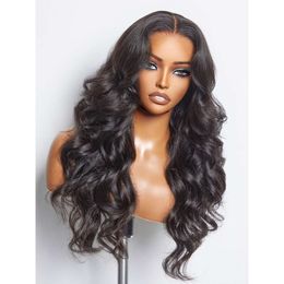 LUVME HAIR 5X5 Loose Body Wave Glueless Human Hair Cut Lace Front Pre Plucked Ready to Go Long Black Wig for Women (22 Inch & Precut Lace)