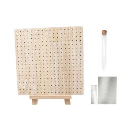 Crafts Wood Blocking Board Set Knitted Decor, Mat Solid Hand Woven,
