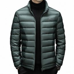 men's down jacket 2023 winter new style Men's high-end stand collar lightweight down jacket white goose down light m jacket C5jc#