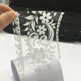 Stickers 10cm*10m Lace Flower Wall Stickers PVC Waterproof Adhesive Window Wall Waist Line Mirror Tape Home Decoration