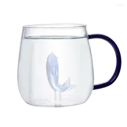 Mugs Drinking Glasses 3D Mug With Cute Animal Inside Figurine Transparent Glass Space Saving Cartoon Teacup For