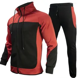 Men's Tracksuits Autumn Men Casual Sports Set Jacket And Jogger Two Pieces Windproof Mens Outdoor Sportswear Fashion Outfit