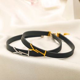 Black Ysls Luxury Choker Necklace Charming Girls New Leather Necklace 2024 New Designer Jewellery Youth Style Gift Jewellery