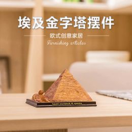 Sculptures World Famous Building Miniature Model Pyramid Paremid Khufu Sphinx Sculpture Living Room Decoration Crafts Figure Gift