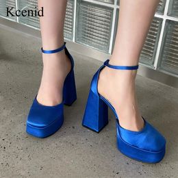 Kcenid Trendy Women Sandals Summer Shoes Sexy High Heels Platform Pumps Blue Yellow Dress Party Wedding Woman 240322