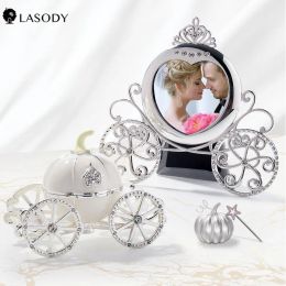 Frame Heart Shaped Pumpkin Carriage Photo Frame Cinderella Jewelry Box 2023 Trinket Box Girl Jewelry Box Wedding Gifts