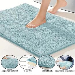 Bath Mats Bathroom Door Mat Superabsorbent Home Decor Floor Carpet For Non-slip Machine Washable Kitchen Rug 1pcs