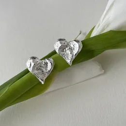Stud Earrings 925 Silver Plated Love Heart Earring For Women Punk Party Wedding Jewellery Gift Eh1024