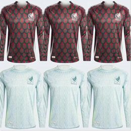 Long sleeved 2024 2025 Mexico soccer jersey home away 24 25 RAUL CHICHARITO LOZANO DOS SANTOS Men sets football shirt uniforms