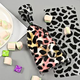 Gift Wrap Farm Cow Theme Party Favors Bag Heat Sealable Treat Candy Bags Goodie With Twist Ties For Baby Shower Suppl