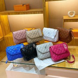 Store Packets Are Cheap Sell Single-shoulder Bags Advanced Small Bag for Women 2024 Winter New Versatile Lingge Single Shoulder Fragrance Chain