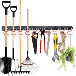 Racks 64 Inch Adjustable Storage System Wall Mount Garden Tool Organiser Tool Hangers for Mop Broom Holder Shovel Rake Broom