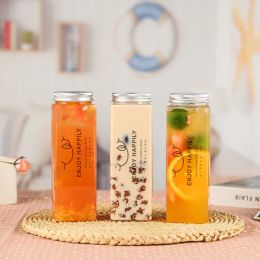 Jars 10pcs Plastic Milk Tea Drink Bottle Take Out Coffee Milk Tea Bar Supplies Mason Jars Drink Storage Containers for Food Party