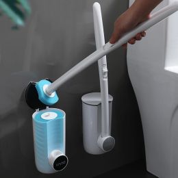 Brushes Bathroom Disposable Toilet Brush without Dead Corners Can Be Thrown Household WallMounted Cleaning Toilet Set