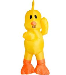 Mascot doll costume Adult Animals Yellow Duck Inflatable Costumes Woman Men Halloween Cartoon Mascot Doll Party Role Play Dress Up6687648