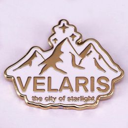 Brooches Velaris The City Of Starlight Enamel Pin ACOTAR Night Court Inspiration Badge Nerd Gifts Decoration