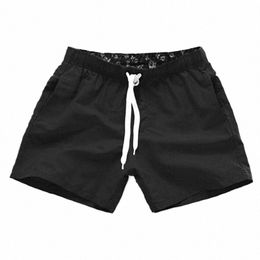 men Summer Casual Shorts Quick Drying Fitn Short homme Beach Shorts Men Women Boardshorts Elastic Waist Solid gym Clothing a2VA#