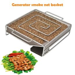 Accessories Barbecue Cold Smoke Generator for BBQ Grill or Smoker Wood Dust Hot and Cold Smoking Salmon Meat Burn Stainless Cooking Bbq Tool