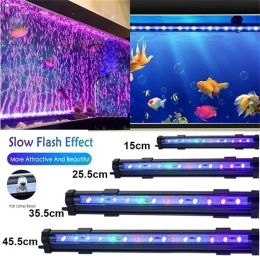 Lightings Aquarium LED Bubble Light Colorful Light Color Changing Light LED Diving Light Fish Tank Light 15cm, 25.5cm, 35.5cm, 45.5cm