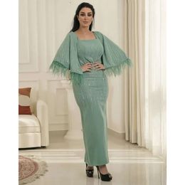 العربية OCT ASO EBI SAGE GHEATH DRIDES SATIN SATIN SELED PROM PROM Party Party Birthday Celebrity Mother Of Groom Dress Dress ZJ