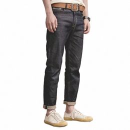 maden Colored Cott Denim Jeans 13.8oz Vintage Amekaji Style Raw Jeans for Men Mid Waist Oversize Pants 501 Red White Seedged u7VE#