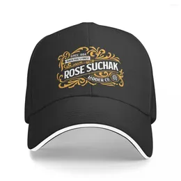Ball Caps The Rose Suchak Ladder Co. (White And Gold On Red) Baseball Cap Hood Cute Hats For Women Men's