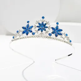 Hair Accessories Delicate Lovely Cute Snowflake Headdress Role Play Alloy Crystal Kids Crown Korean Style Tiara Band Children Headband