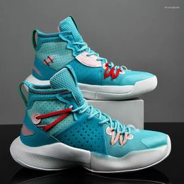 Basketball Shoes Original Men's Shoe Top Quality Blue Sneakers Man Comfort Breathable High Training Boot Basket Homme