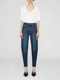 Women's Jeans Cotton High Waist Zipper Summer Casual All-Match Denim Pants