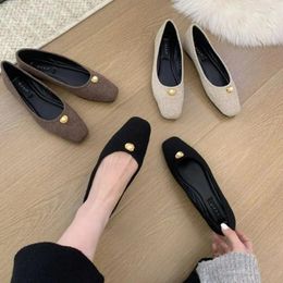 Casual Shoes Bailamos Spring Women Flats Ballet Fashion Buckle Flat Female Shallow Dress Ballerina Slip On Moccasin Mujer