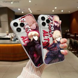 Cell Phone Cases F-Fate Zero Stay S-Saber Artria Clear Case For Samsung A73 A72 A71 A53 A52 A51 A50 A42 A33 A32 A31 A30 A24 A23 A22 A13 A12 5GY240325