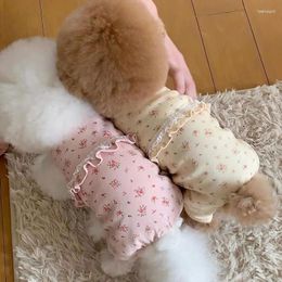 Dog Apparel Pet Small Floral Four-legged Clothes Teddy Soft House Puppy Summer Female Jumper Supplies