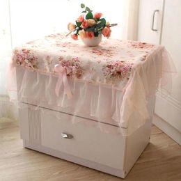 Table Cloth 75 80cm Dust-proof Tablecloth Pink Flower Rectangular Cover Lace Cloths Decoration