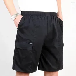 Men's Shorts Coat Khaki Length Short M-4XL Male Men No Elasticity Pocket Polyester Solid Color Summer Brand