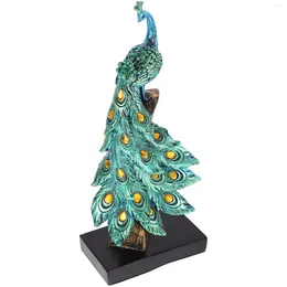 Garden Decorations Resin Craft Scene Peacock Adornment Yard Decor Small Statue