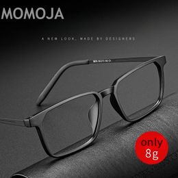 MOMOJA Ultra Light TR90 Comfortable Pure Square Mens Glasses Frame Optical Prescription Eyeglass 8878 240313