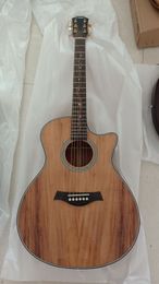 In Stock New Arrival 41# Acoustic (Electric) Guitar K24 Real Abalone Inlay Solid Wood Ebony Fretboard/Bridge,Bone Nut/Saddle In Natural 2010804