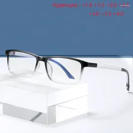 Sunglasses 0 1.0 1.5 To 4.0 Anti Blue Rays Square Reader Eyeglasses Women Men Fashion PC Frame Presbyopic Glasses Old People Look Near