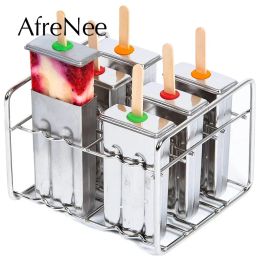 Tools Ice Lolly Mould with Popsicle Holder Stainless Steel Frozen Lolly Popsicle Ice Pop Maker Homemade Ice Cream Popsicle Mould Rack