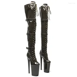 Dance Shoes 23CM/9inches PU Upper Modern Sexy Nightclub Pole High Heel Platform Women's Over-the-Knee Boots 139
