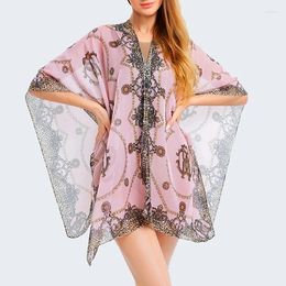 Scarves Fashion Women Scarf Shawl Printed Sunscreen Comfortable Beach Cover Up Elegant Wrap Soft